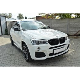 Накладка сплиттер на передний бампер на BMW X3 F25 M-Paket